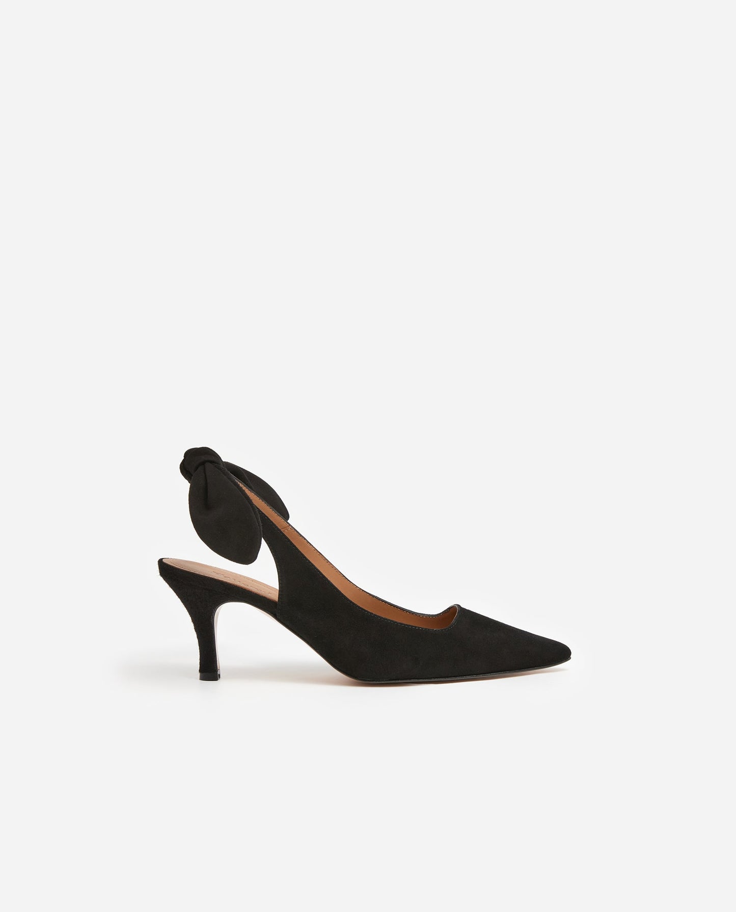 Franchesca Bow Suede Black