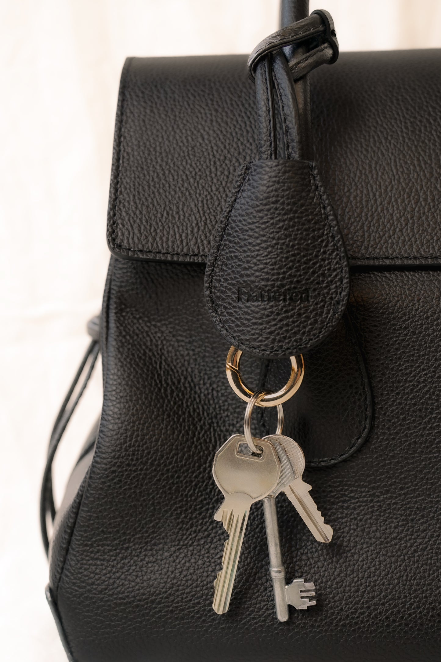 Lydia Tote Bag Grained Leather Black