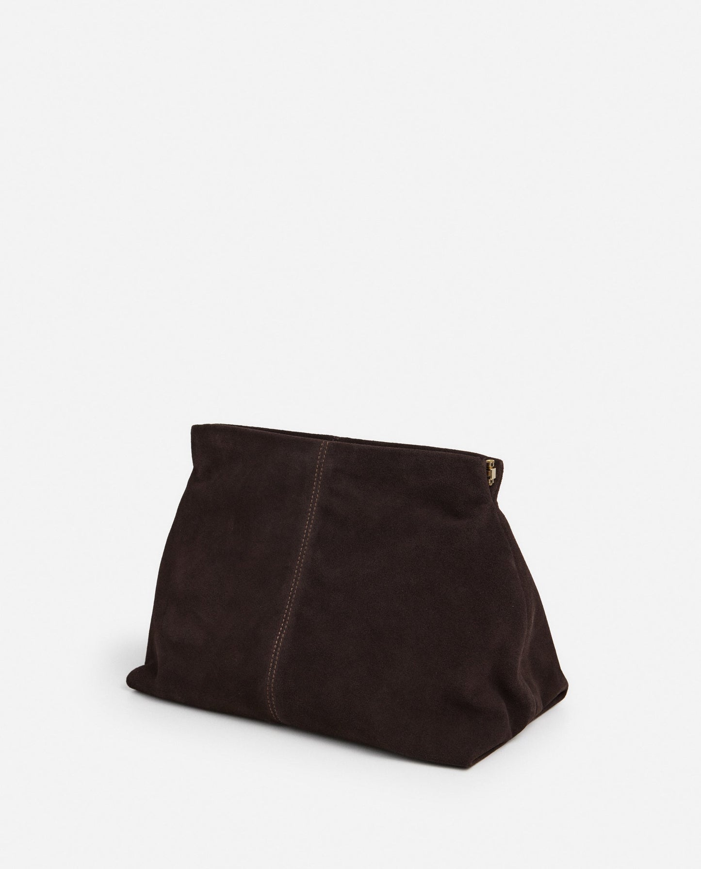 Clay Clutch Suede Chocolate