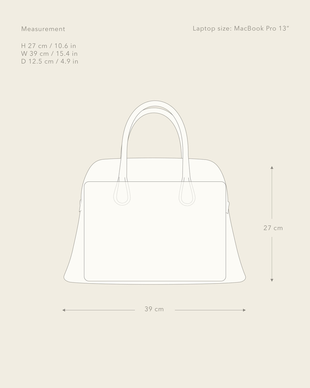Des Portfolio Bag Grained Leather Black