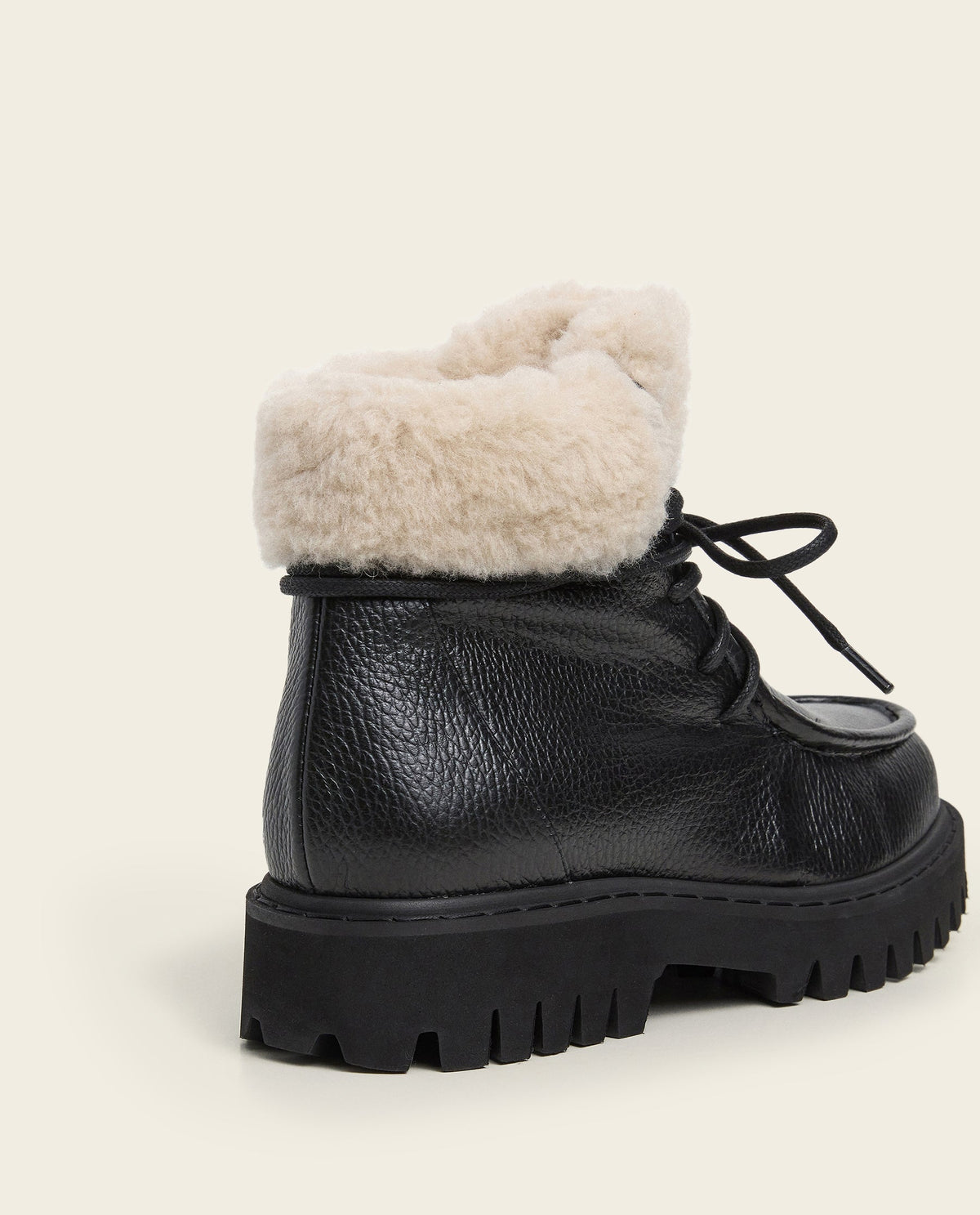 Marcie Grained Leather Black
