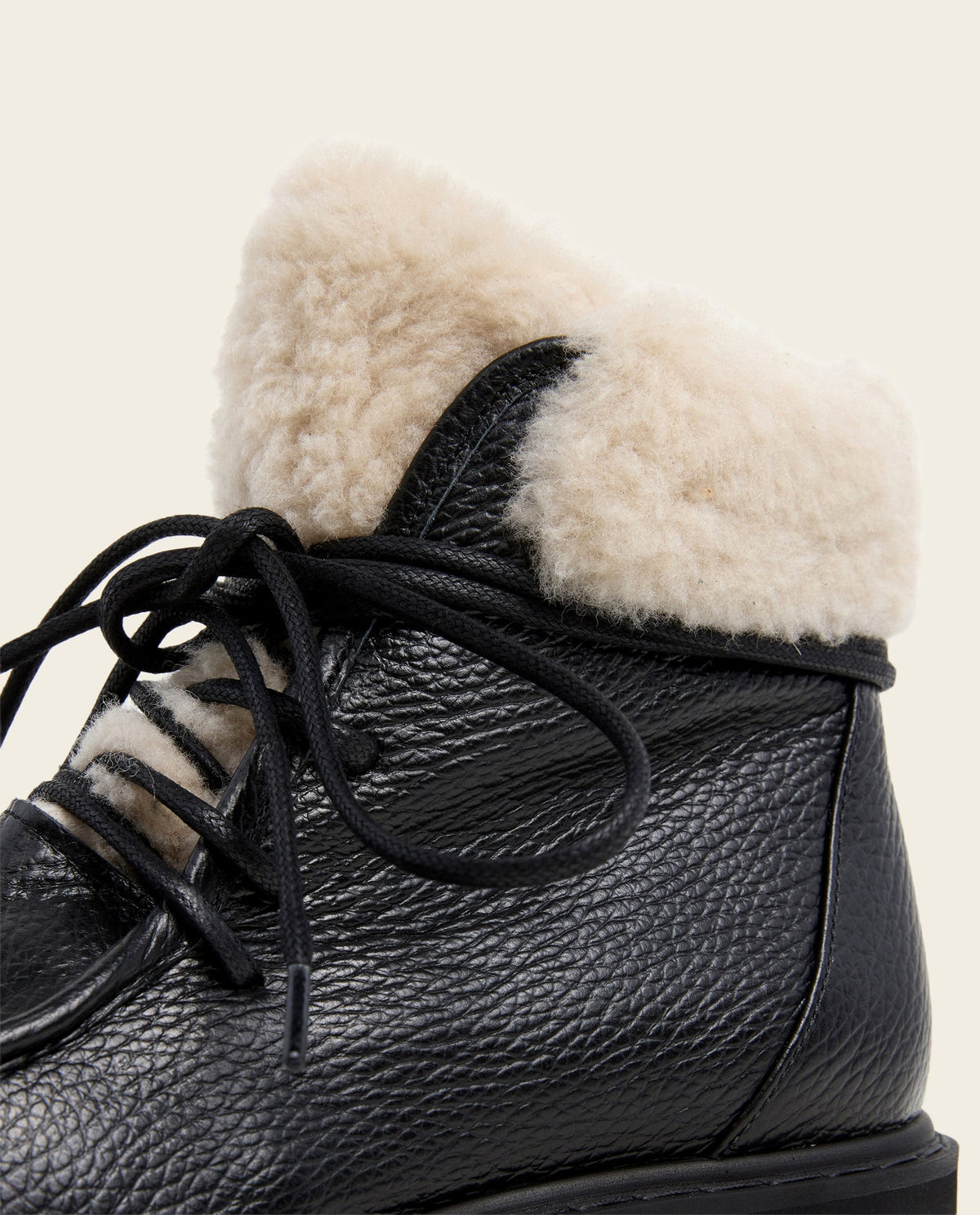 Marcie Grained Leather Black