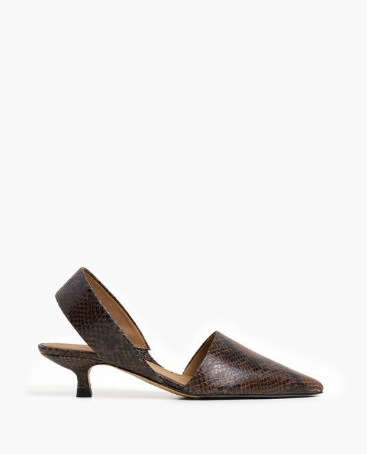 Ninni Snake Leather Chocolate