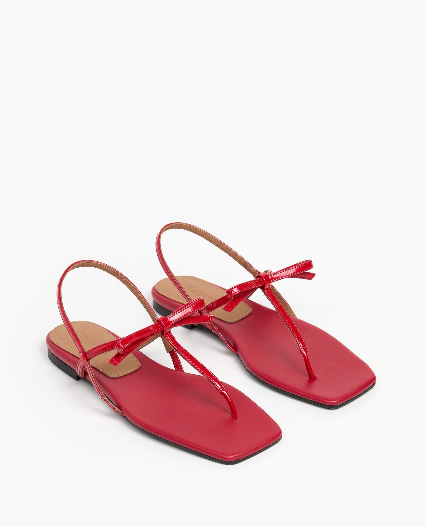 Sina Leather Patent Cherry