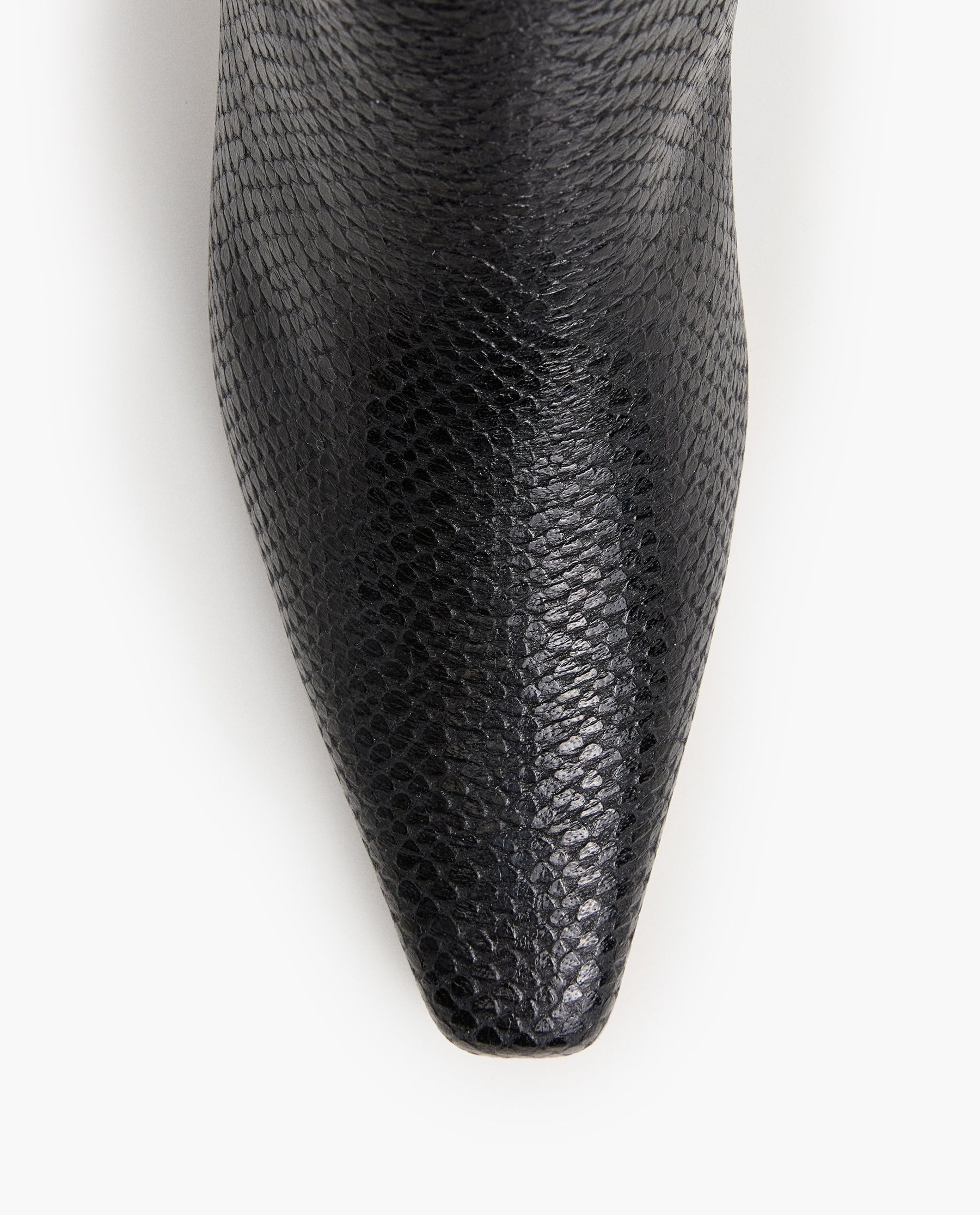 Xena Leather Black Snake Embossed