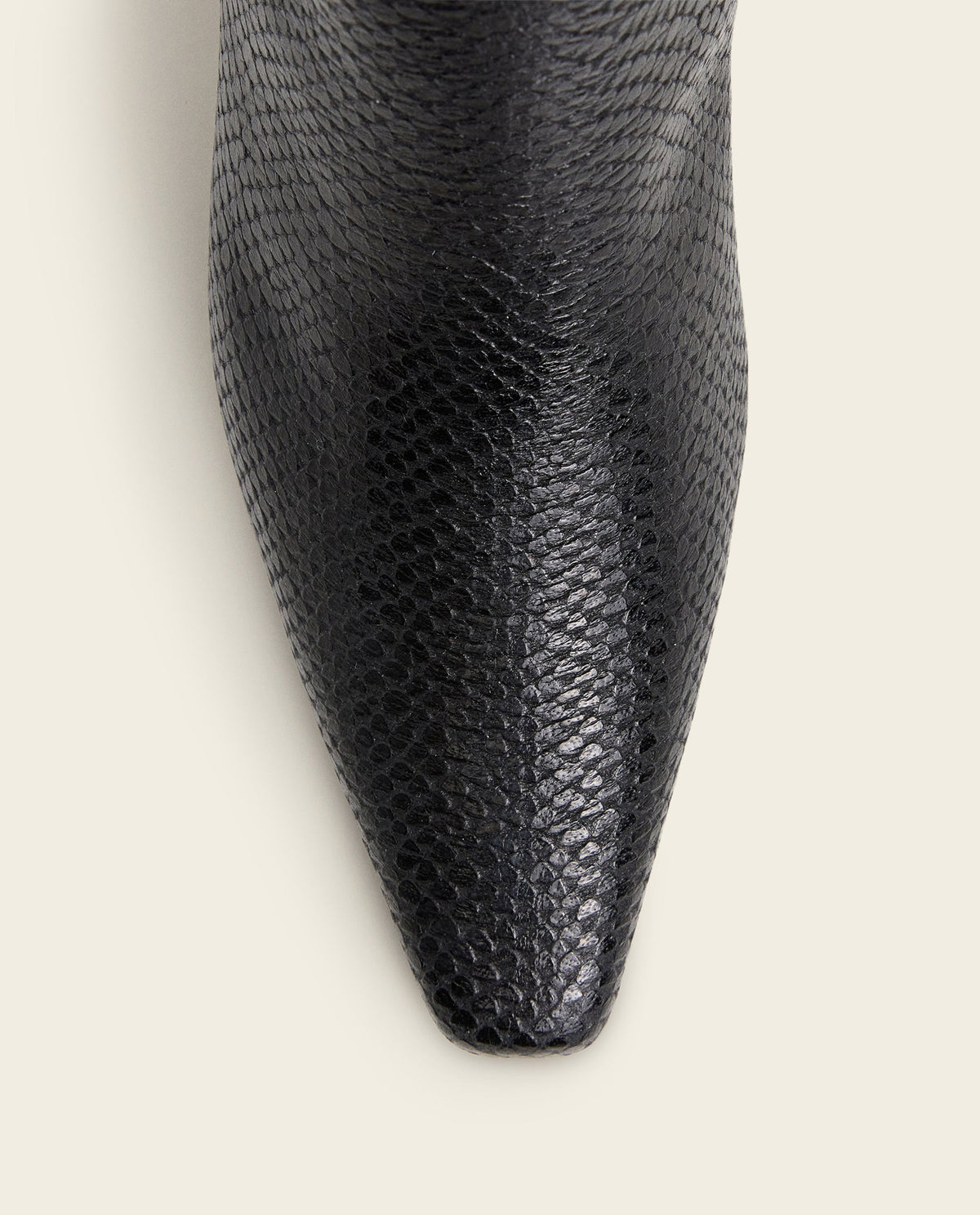 Xena Leather Black Snake Embossed