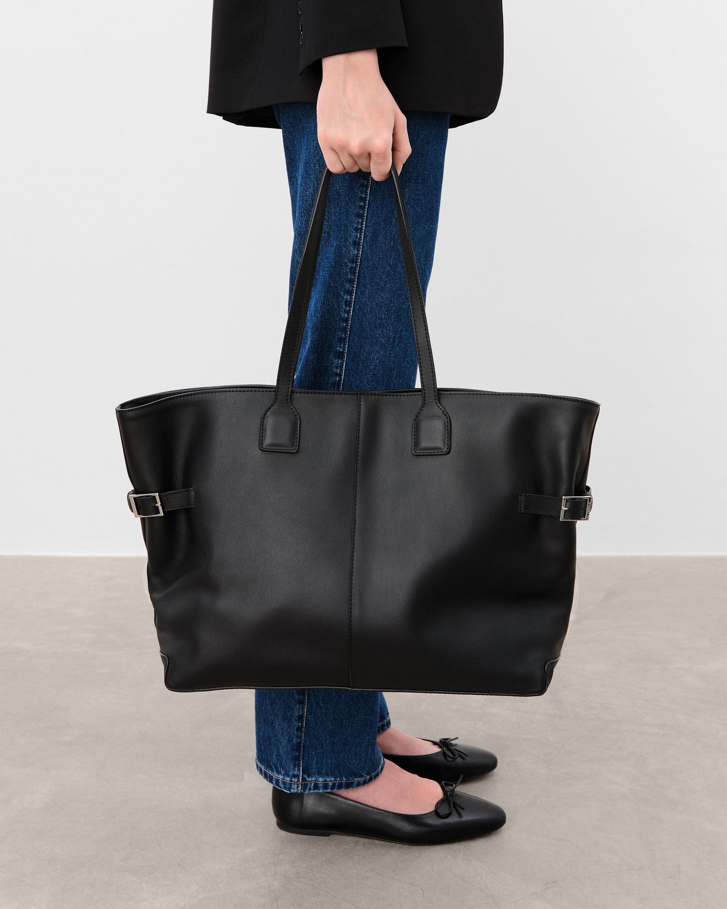 Lesley Tote Bag Leather Black