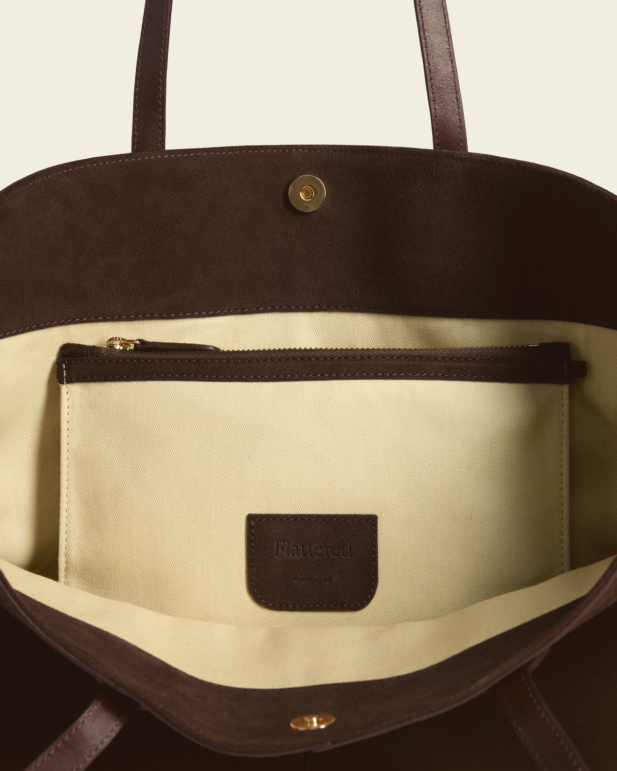 Lesley Tote Bag Suede Chocolate