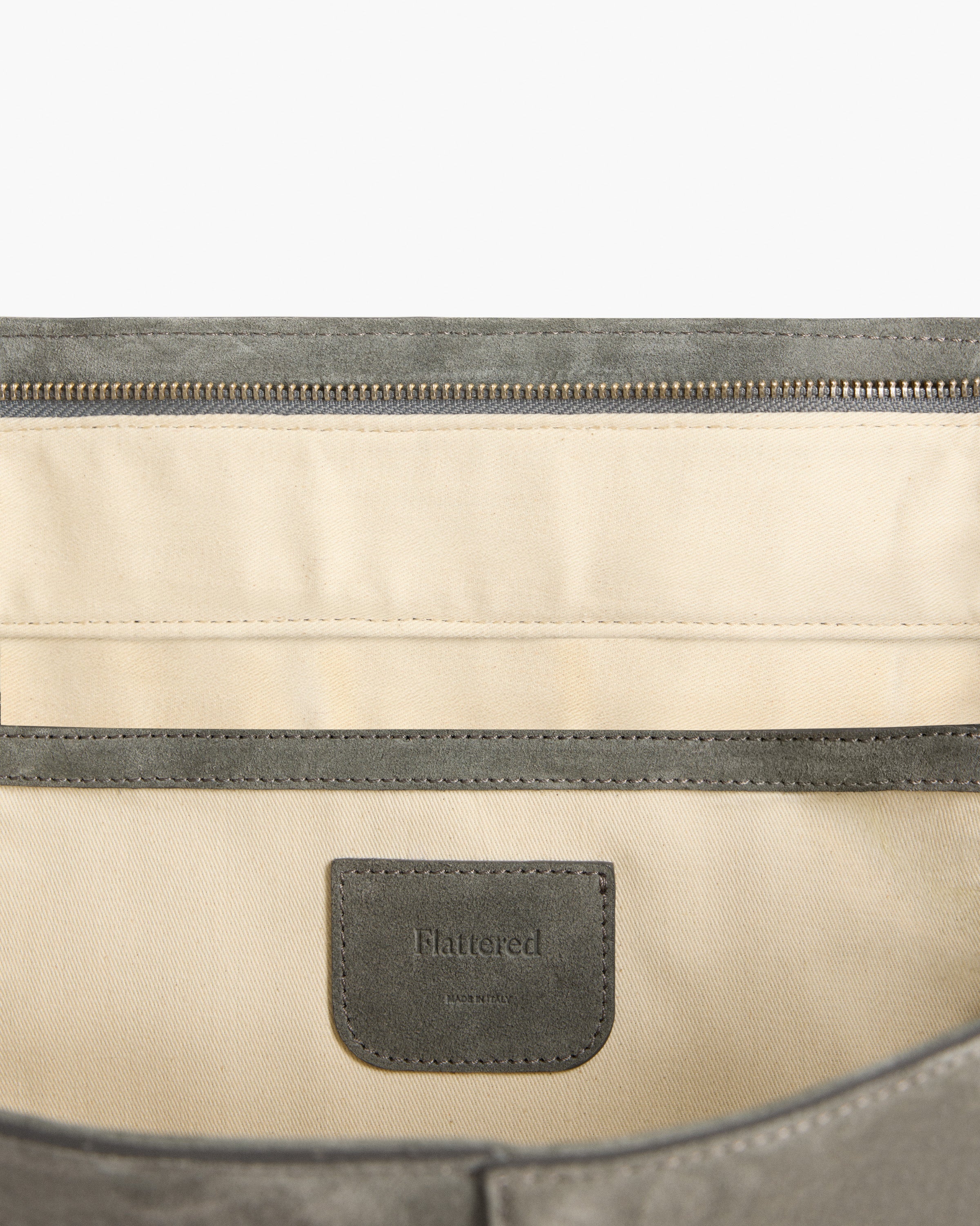 Lisa Bowler Bag Suede Stone Grey