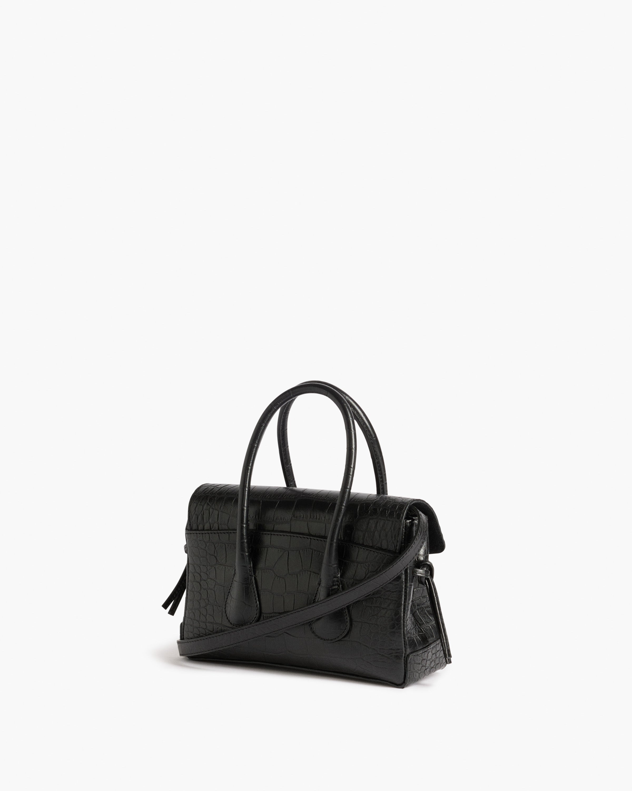 Lydia Mini Bag Leather Black Croco
