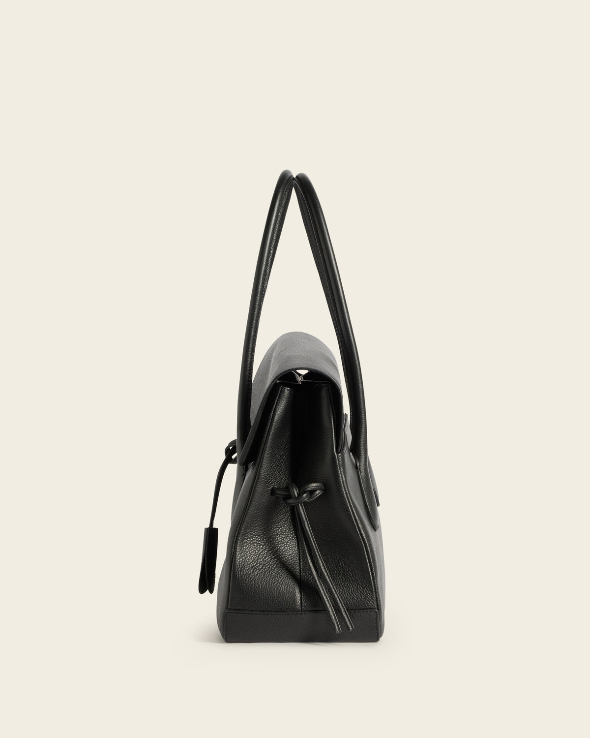 Lydia Tote Bag Grained Leather Black