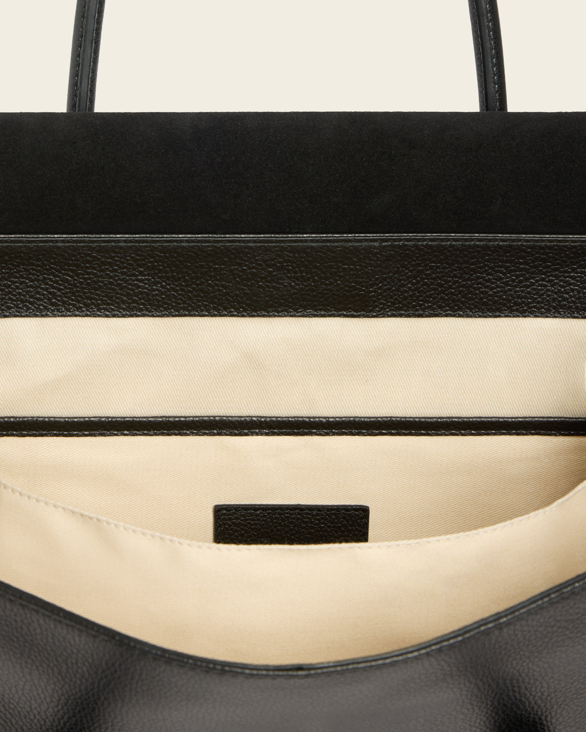Lydia Tote Bag Grained Leather Black