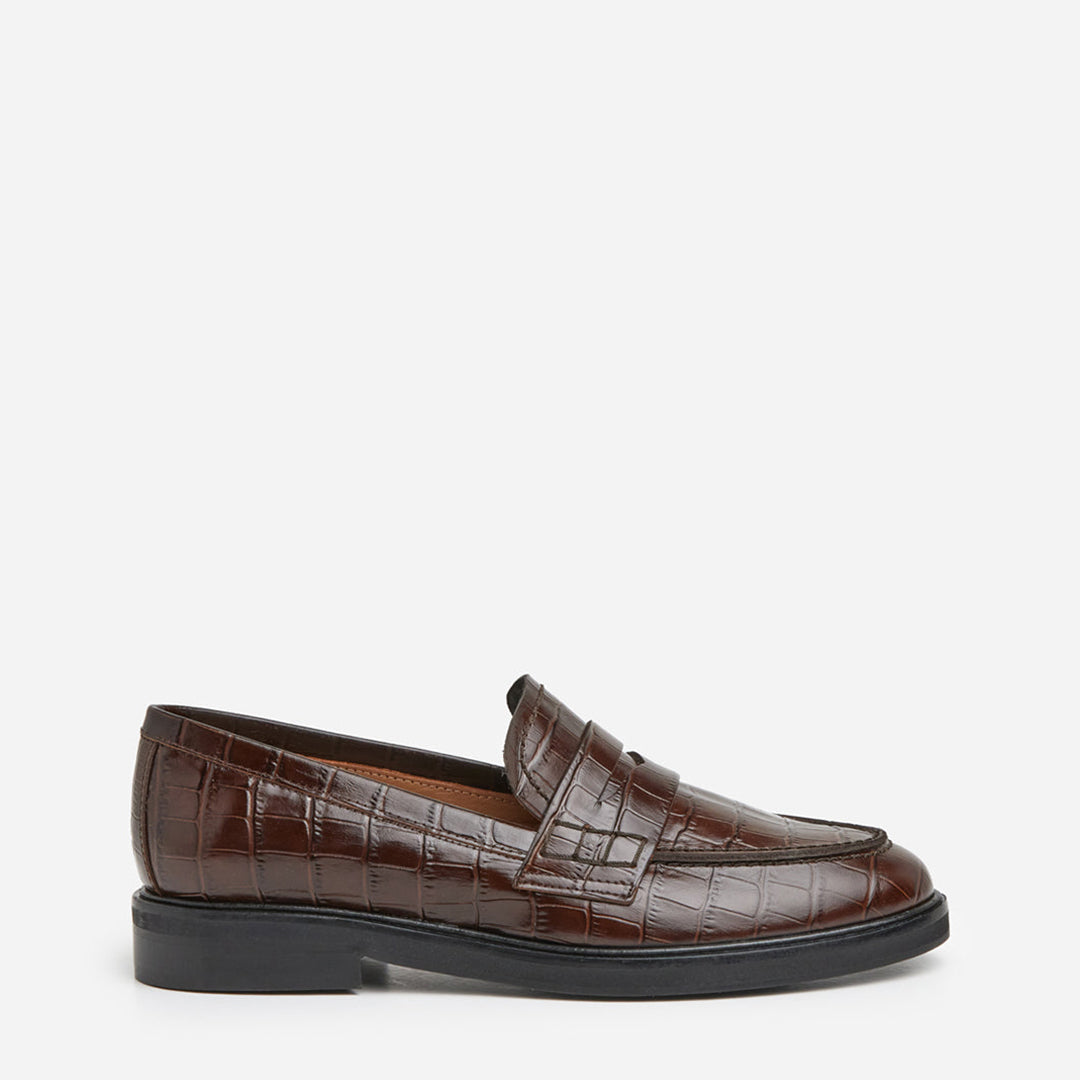 Sara leather Brown Croco